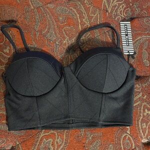 Haute Monde Elegant Black Bustier Bra